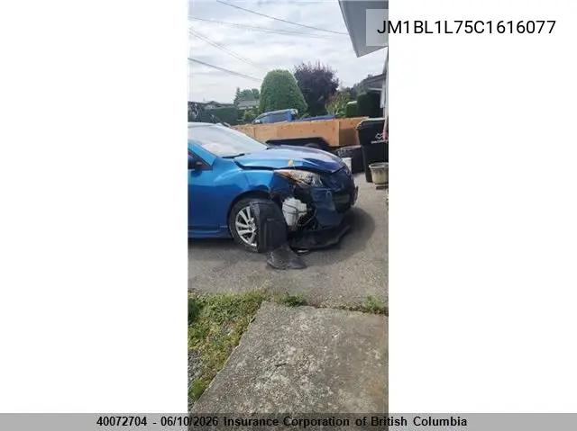 2012 Mazda 3 I VIN: JM1BL1L75C1616077 Lot: 40072704
