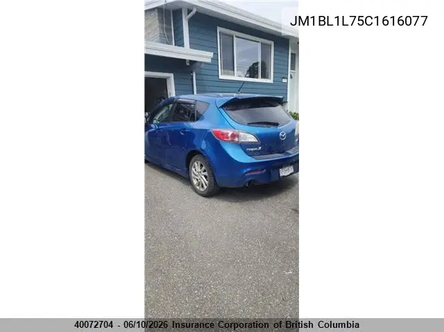 2012 Mazda 3 I VIN: JM1BL1L75C1616077 Lot: 40072704