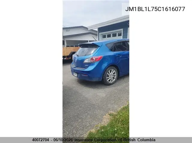 2012 Mazda 3 I VIN: JM1BL1L75C1616077 Lot: 40072704