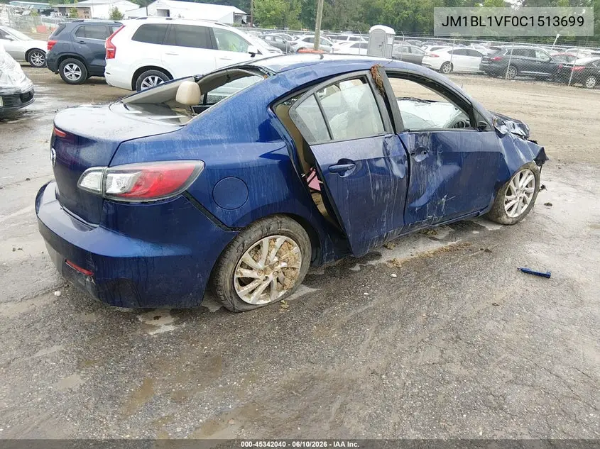 2012 Mazda Mazda3 I Touring VIN: JM1BL1VF0C1513699 Lot: 45342040