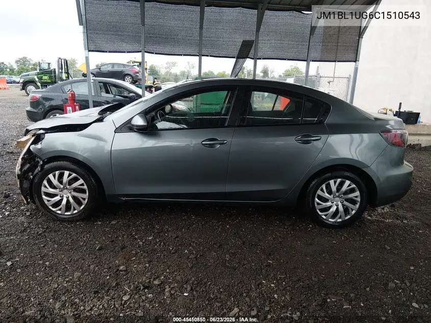 2012 Mazda Mazda3 I Sport VIN: JM1BL1UG6C1510543 Lot: 45450850
