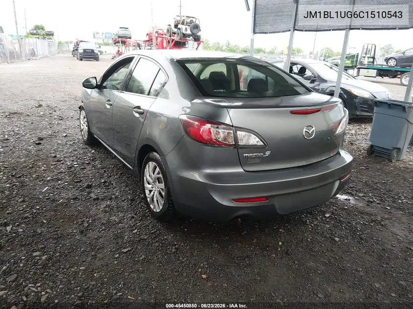 2012 Mazda Mazda3 I Sport VIN: JM1BL1UG6C1510543 Lot: 45450850