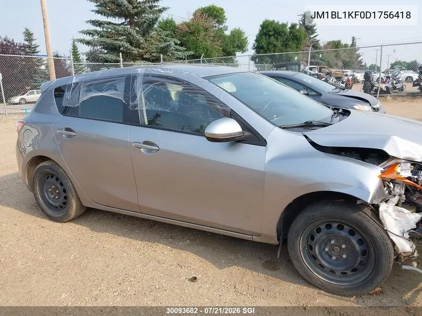 2013 Mazda 3 I VIN: JM1BL1KF0D1756418 Lot: 30093682