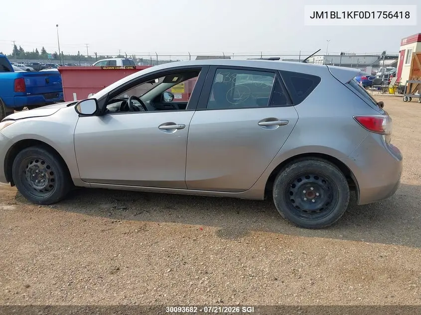 2013 Mazda 3 I VIN: JM1BL1KF0D1756418 Lot: 30093682
