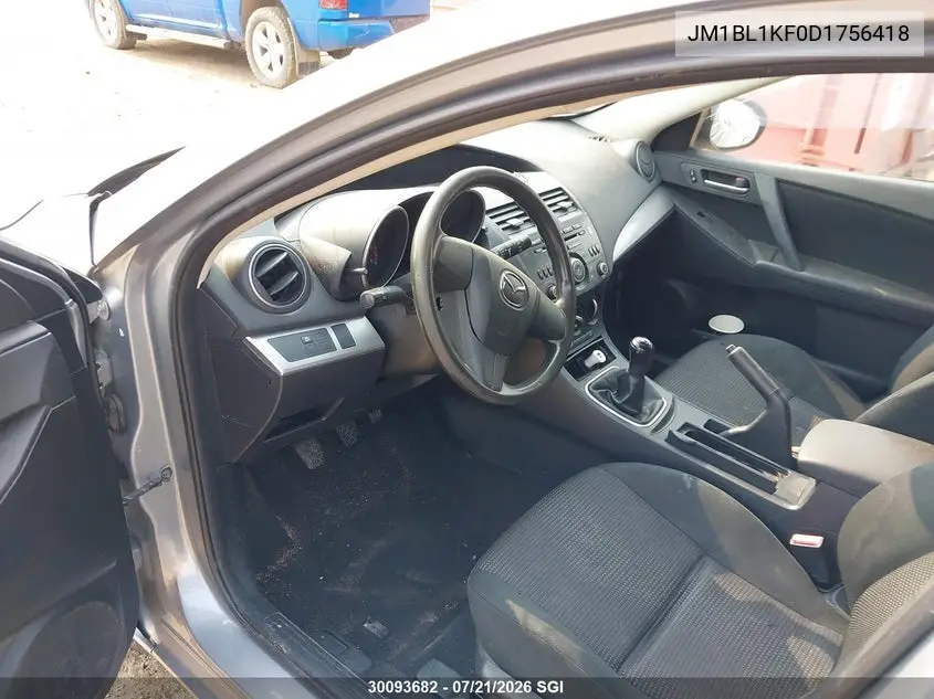 2013 Mazda 3 I VIN: JM1BL1KF0D1756418 Lot: 30093682