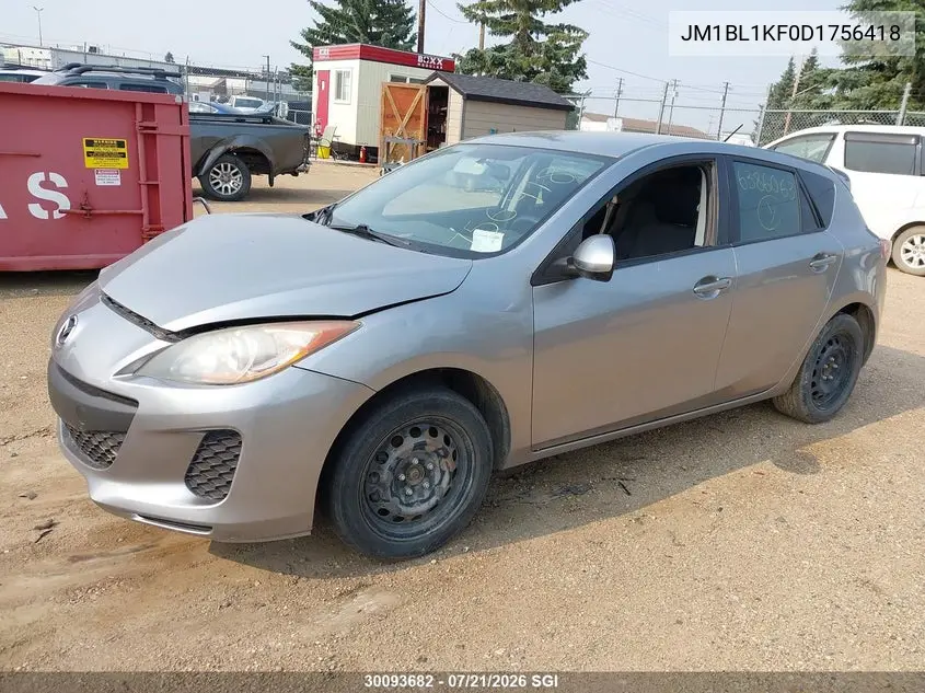 2013 Mazda 3 I VIN: JM1BL1KF0D1756418 Lot: 30093682