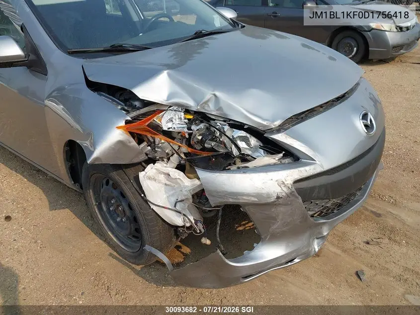 2013 Mazda 3 I VIN: JM1BL1KF0D1756418 Lot: 30093682