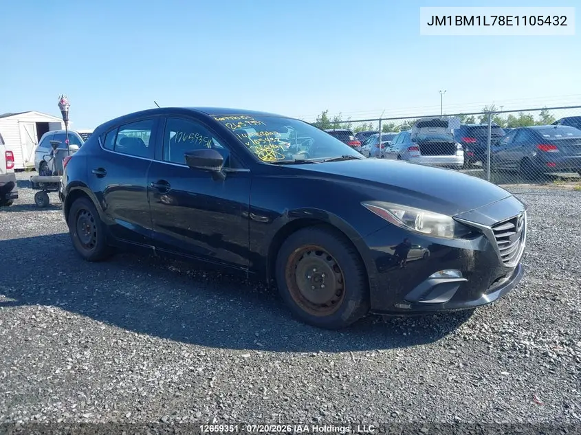 2014 Mazda 3 Touring VIN: JM1BM1L78E1105432 Lot: 12659351