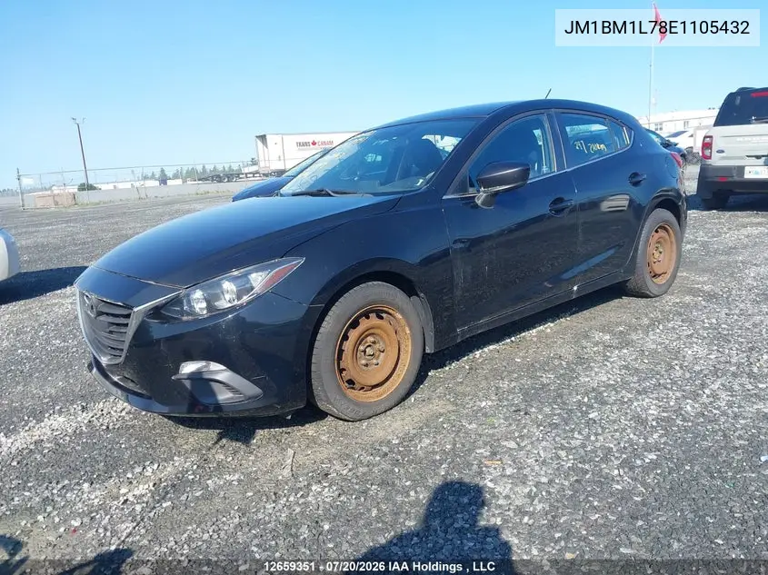 2014 Mazda 3 Touring VIN: JM1BM1L78E1105432 Lot: 12659351