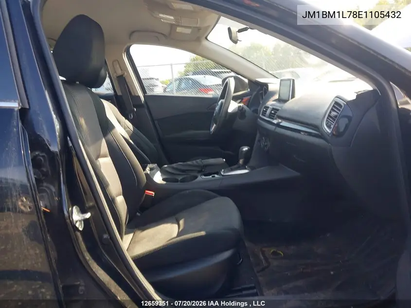 2014 Mazda 3 Touring VIN: JM1BM1L78E1105432 Lot: 12659351