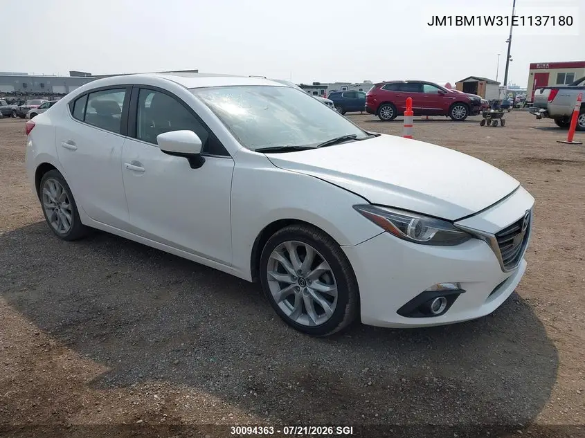 2014 Mazda 3 Grand Touring VIN: JM1BM1W31E1137180 Lot: 30094363