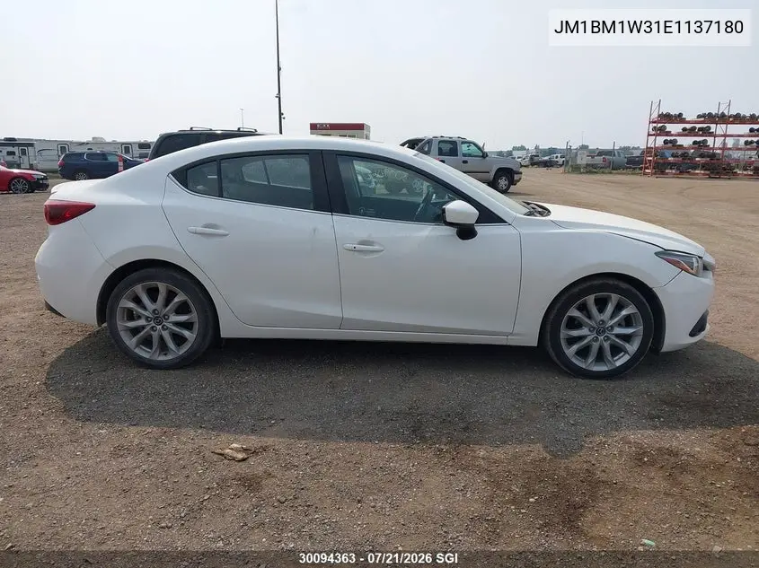 2014 Mazda 3 Grand Touring VIN: JM1BM1W31E1137180 Lot: 30094363