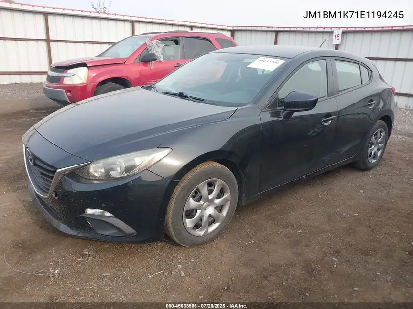2014 Mazda Mazda3 I Sport VIN: JM1BM1K71E1194245 Lot: 45633586