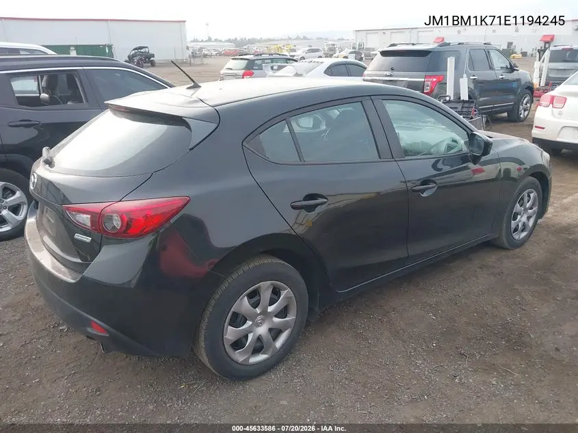 2014 Mazda Mazda3 I Sport VIN: JM1BM1K71E1194245 Lot: 45633586
