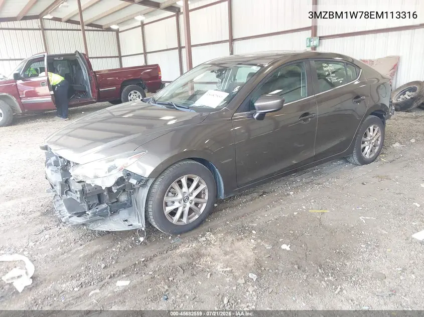 2014 Mazda Mazda3 I Grand Touring VIN: 3MZBM1W78EM113316 Lot: 45682559