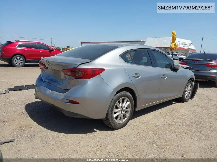 2016 Mazda Mazda3 I Touring VIN: 3MZBM1V79GM292681 Lot: 45683453
