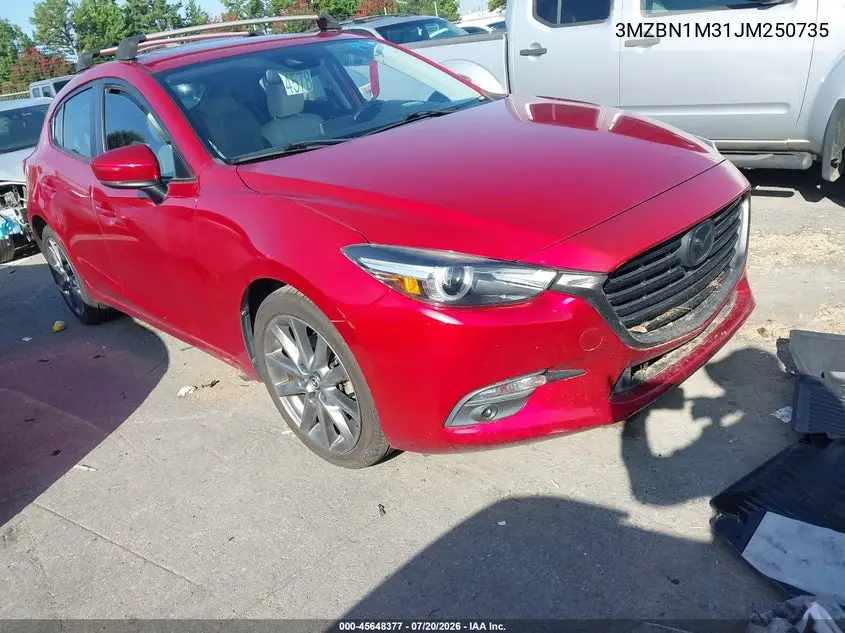 2018 Mazda Mazda3 Grand Touring VIN: 3MZBN1M31JM250735 Lot: 45648377