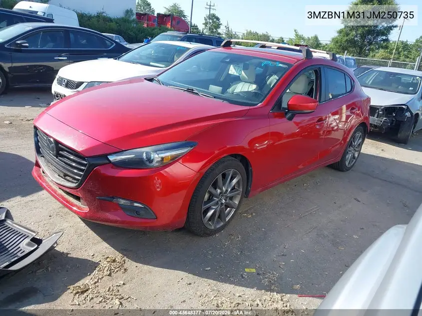 2018 Mazda Mazda3 Grand Touring VIN: 3MZBN1M31JM250735 Lot: 45648377