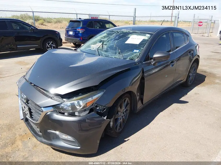 2018 Mazda Mazda3 Touring VIN: 3MZBN1L3XJM234115 Lot: 45657112