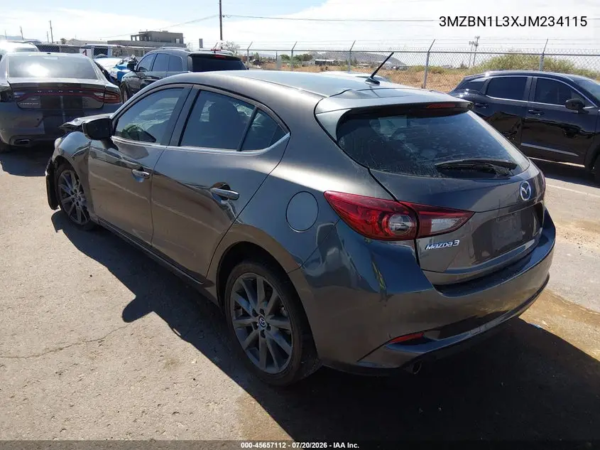 2018 Mazda Mazda3 Touring VIN: 3MZBN1L3XJM234115 Lot: 45657112