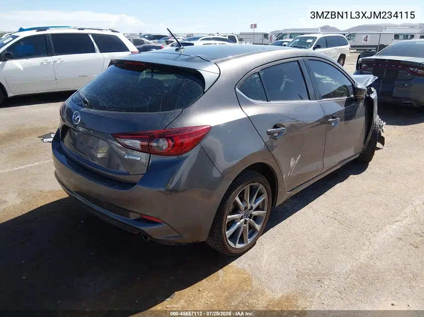 2018 Mazda Mazda3 Touring VIN: 3MZBN1L3XJM234115 Lot: 45657112