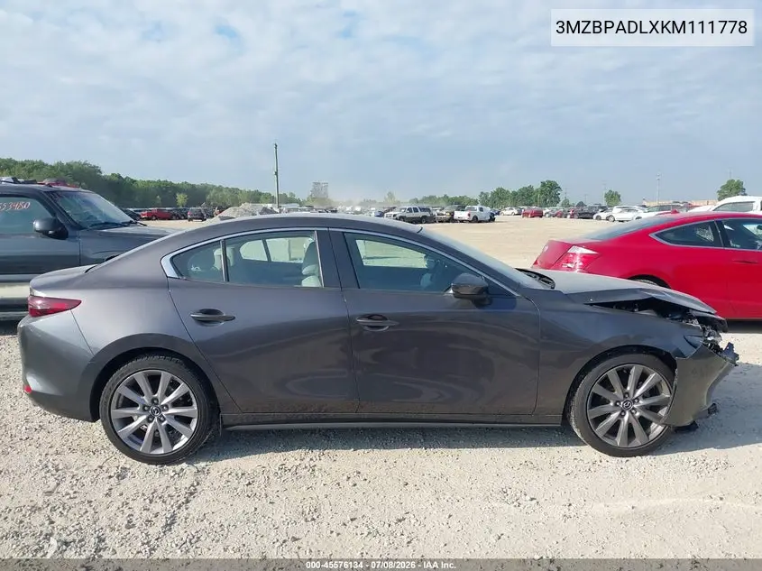 2019 Mazda Mazda3 Preferred Package VIN: 3MZBPADLXKM111778 Lot: 45576134