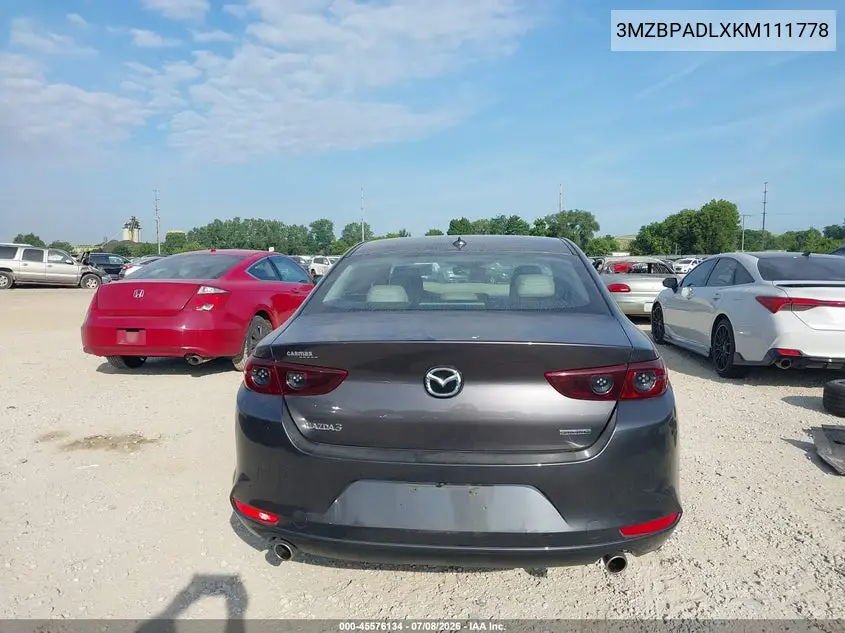 2019 Mazda Mazda3 Preferred Package VIN: 3MZBPADLXKM111778 Lot: 45576134
