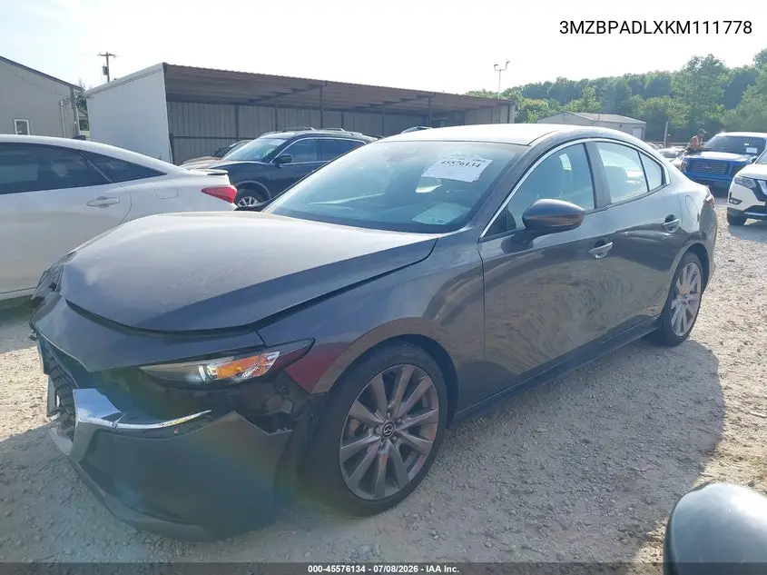 2019 Mazda Mazda3 Preferred Package VIN: 3MZBPADLXKM111778 Lot: 45576134