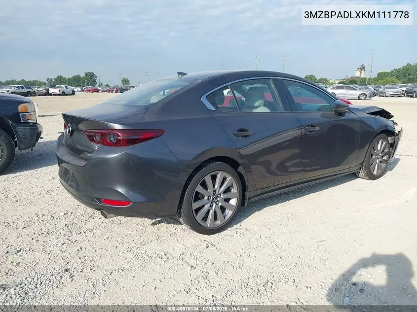 2019 Mazda Mazda3 Preferred Package VIN: 3MZBPADLXKM111778 Lot: 45576134