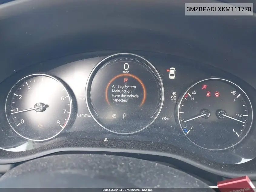 2019 Mazda Mazda3 Preferred Package VIN: 3MZBPADLXKM111778 Lot: 45576134