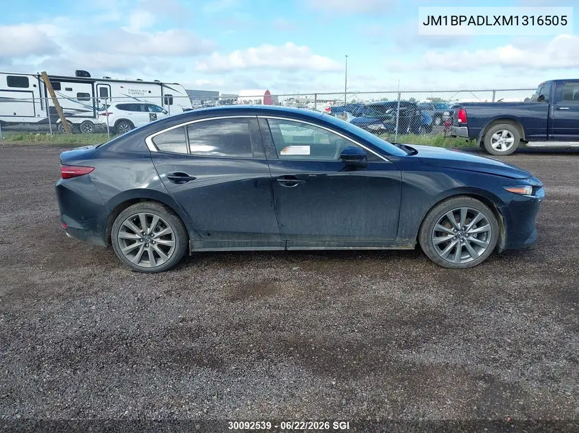 2021 Mazda 3 Premium VIN: JM1BPADLXM1316505 Lot: 30092539