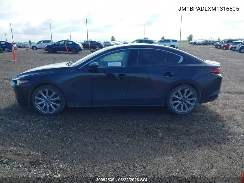 2021 Mazda 3 Premium VIN: JM1BPADLXM1316505 Lot: 30092539