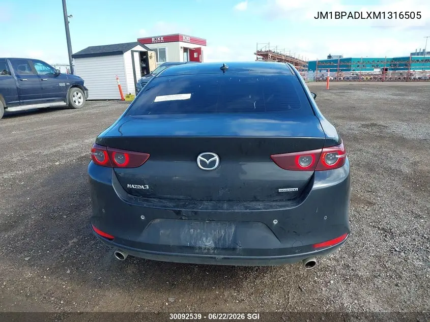 2021 Mazda 3 Premium VIN: JM1BPADLXM1316505 Lot: 30092539
