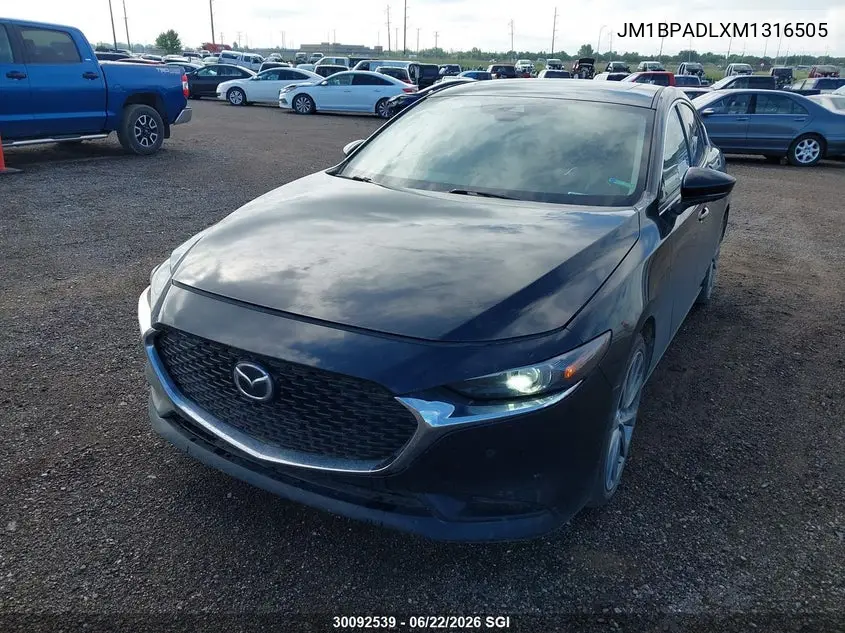 2021 Mazda 3 Premium VIN: JM1BPADLXM1316505 Lot: 30092539