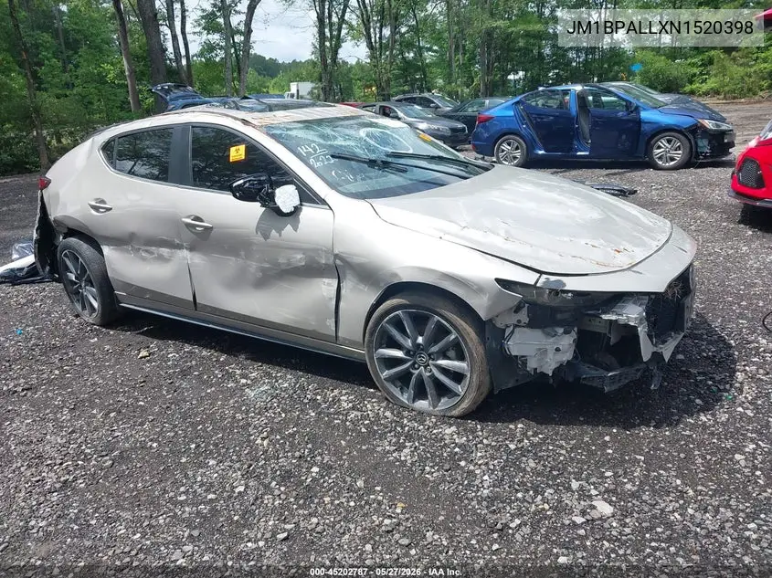 2022 Mazda Mazda3 Preferred VIN: JM1BPALLXN1520398 Lot: 45202787
