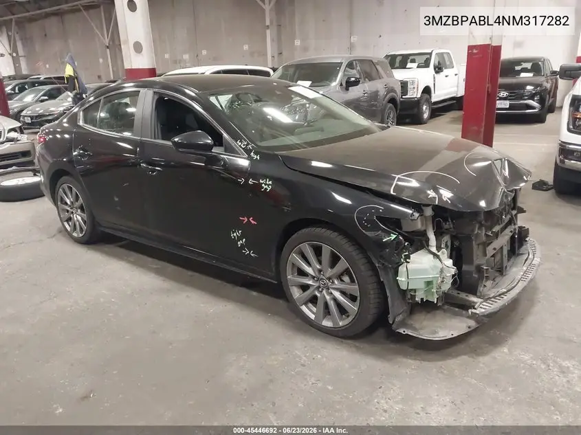 2022 Mazda Mazda3 Select VIN: 3MZBPABL4NM317282 Lot: 45446692