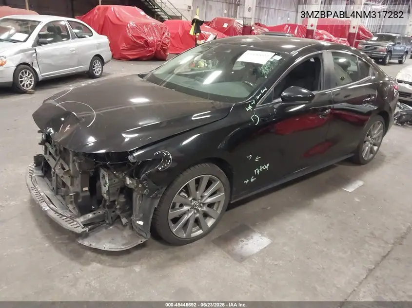 2022 Mazda Mazda3 Select VIN: 3MZBPABL4NM317282 Lot: 45446692