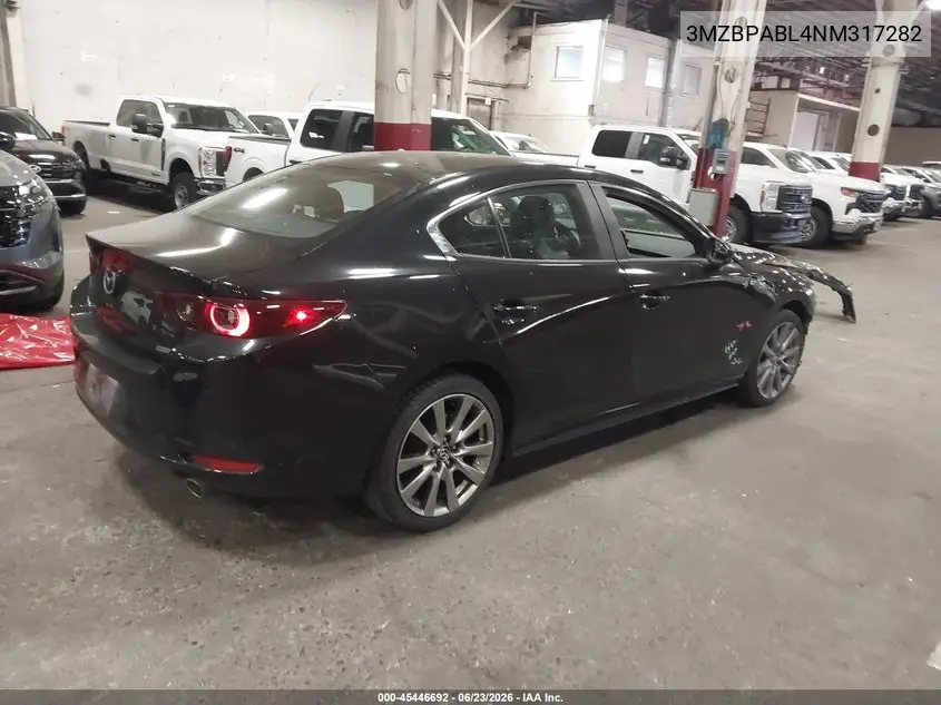 2022 Mazda Mazda3 Select VIN: 3MZBPABL4NM317282 Lot: 45446692