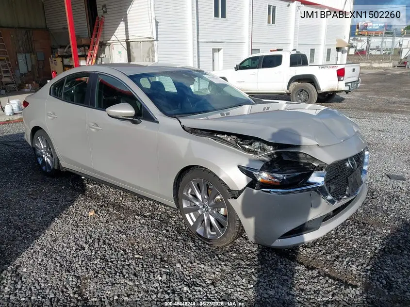 2022 Mazda Mazda3 Select VIN: JM1BPABLXN1502260 Lot: 45448244