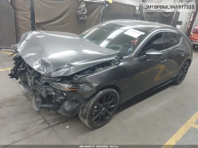 2022 Mazda Mazda3 Premium VIN: JM1BPBML9N1517335 Lot: 45449176