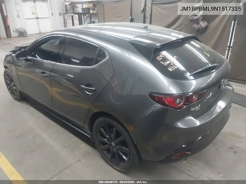 2022 Mazda Mazda3 Premium VIN: JM1BPBML9N1517335 Lot: 45449176