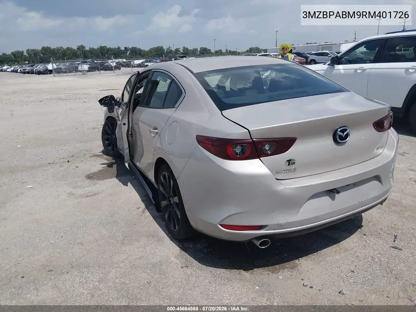 2024 Mazda Mazda3 2.5 S Select Sport VIN: 3MZBPABM9RM401726 Lot: 45664568
