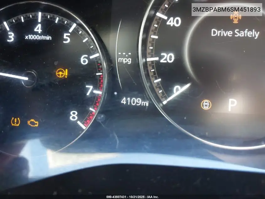 3MZBPABM6SM451893 2025 Mazda Mazda3 2.5 S Select Sport