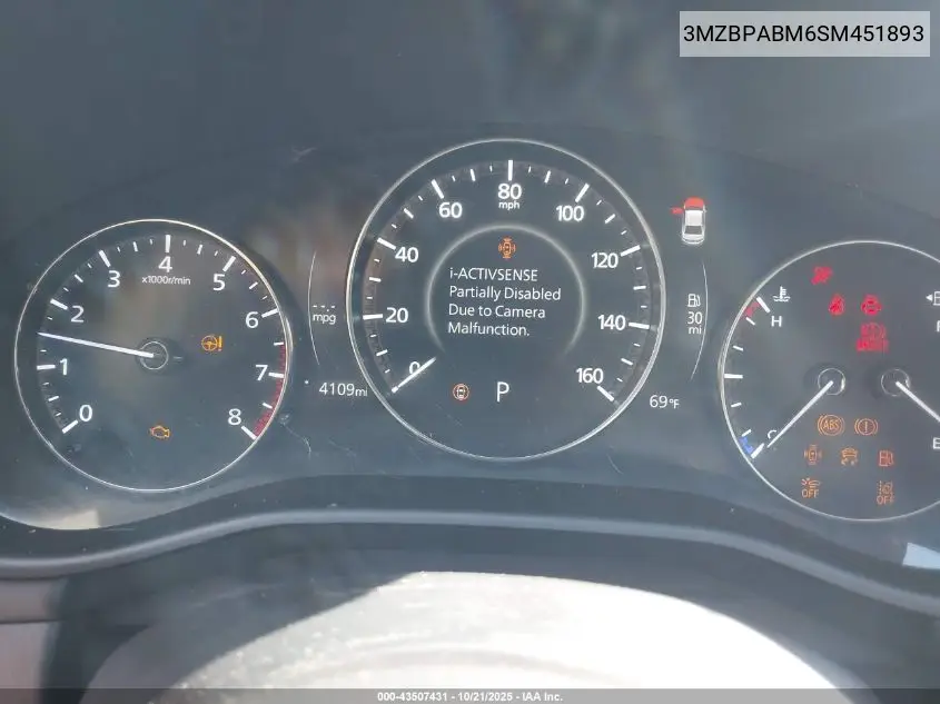 3MZBPABM6SM451893 2025 Mazda Mazda3 2.5 S Select Sport