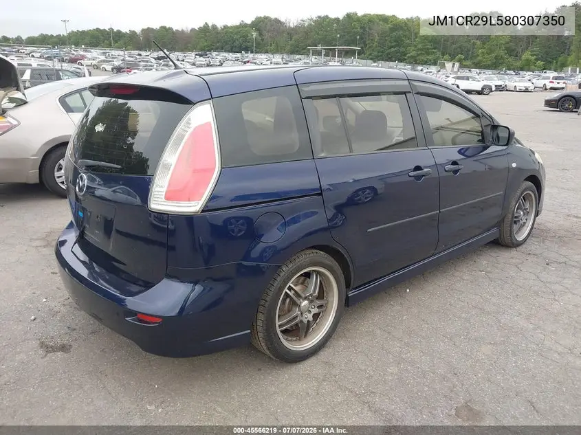 2008 Mazda Mazda5 Sport VIN: JM1CR29L580307350 Lot: 45566219