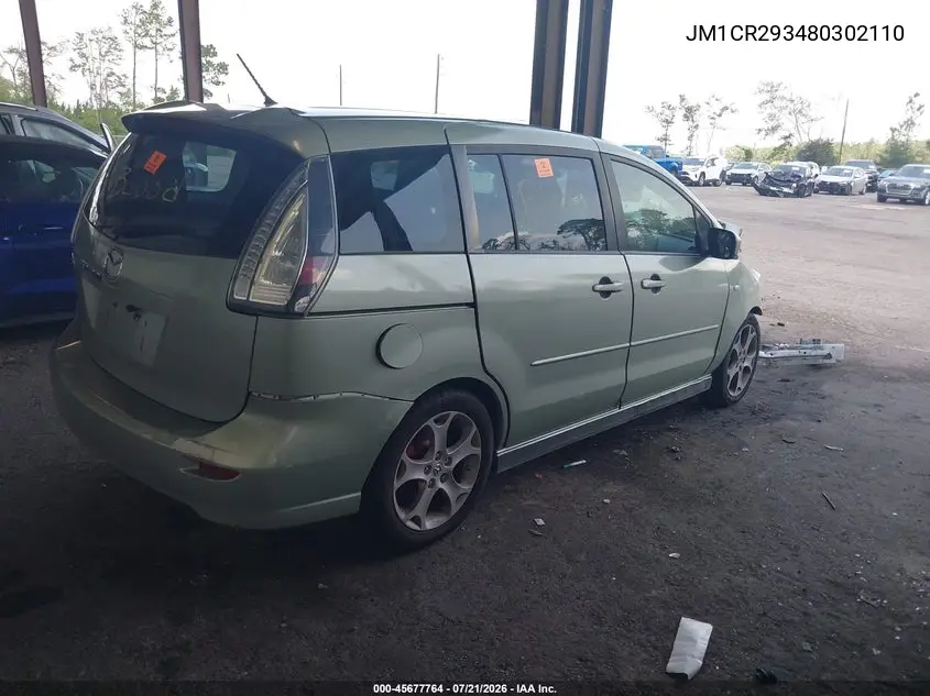2008 Mazda Mazda5 Grand Touring VIN: JM1CR293480302110 Lot: 45677764