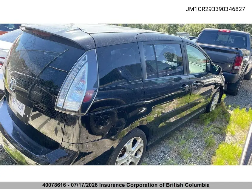 2009 Mazda 5 VIN: JM1CR293390346827 Lot: 40078616