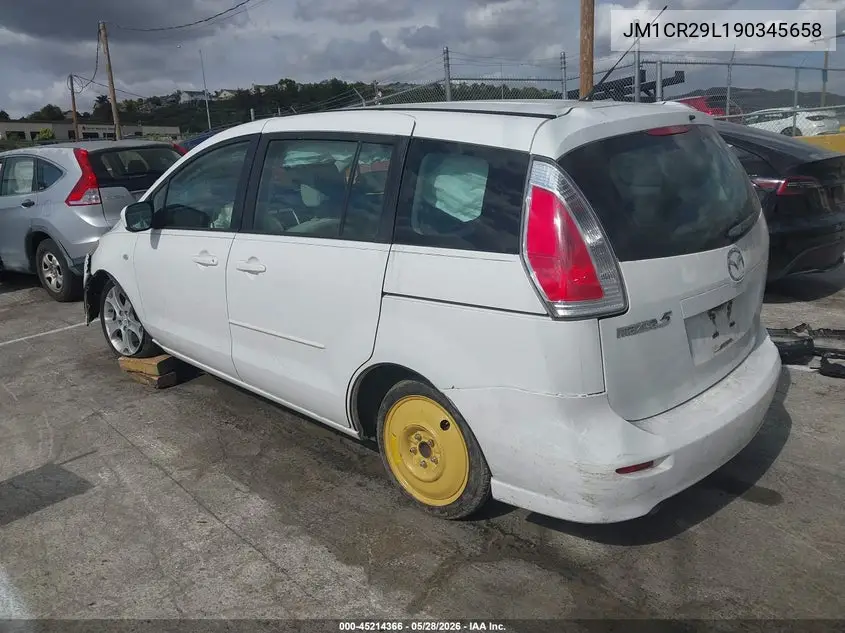 2009 Mazda Mazda5 Sport VIN: JM1CR29L190345658 Lot: 45214366