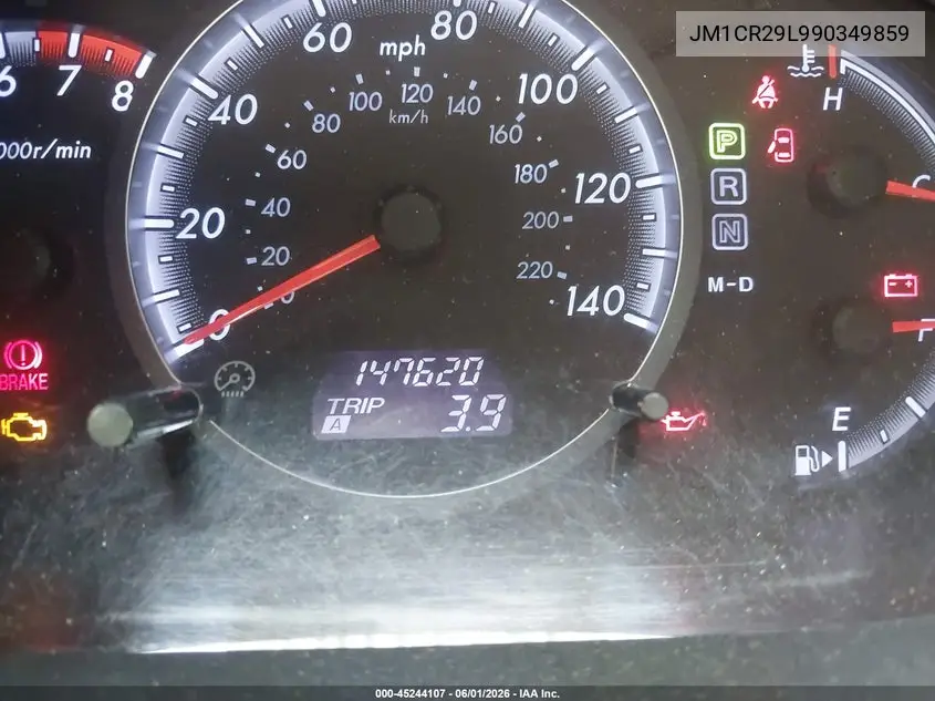 2009 Mazda Mazda5 Grand Touring VIN: JM1CR29L990349859 Lot: 45244107