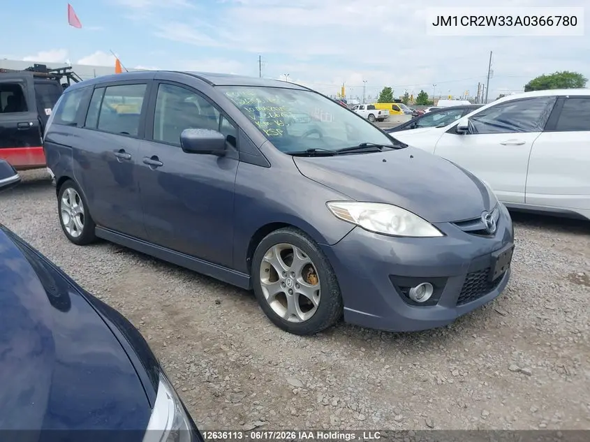 2010 Mazda Mazda5 Gs/Gt VIN: JM1CR2W33A0366780 Lot: 12636113